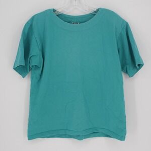Action Gear Women's Vintage Teal Short Sleeve Crew Neck Cotton T-Shirt Size S